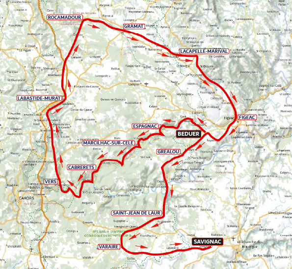 Carte de Beduer à Savignac