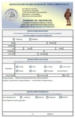 FIche de demande de Credencial